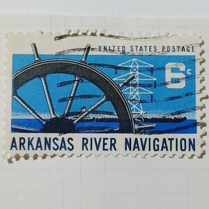 1968 US 6c Arkansas River Navigation Commemorative #1358 Used Cancelled